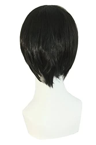 MapofBeauty Men's Short Straight Synthetic Wig Black | Heat Resistant 120℃ thumbnail 3