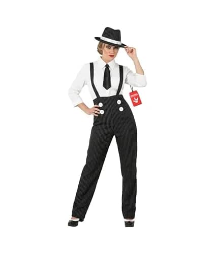 fun shack, Gangster Costume Women, Halloween Costumes for Women, S | 1920s Mobster Style with Comfortable Fit thumbnail 1