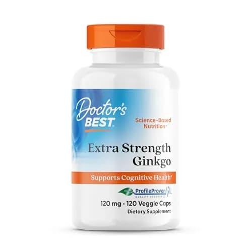 Doctor's BEST Extra Strength Ginkgo Biloba 120 mg | Cognitive Support for Adults (70-120 chars) thumbnail 1