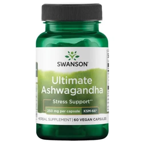 Swanson Ashwagandha KSM-66 250 mg | Herbal Stress Support Capsules thumbnail 1