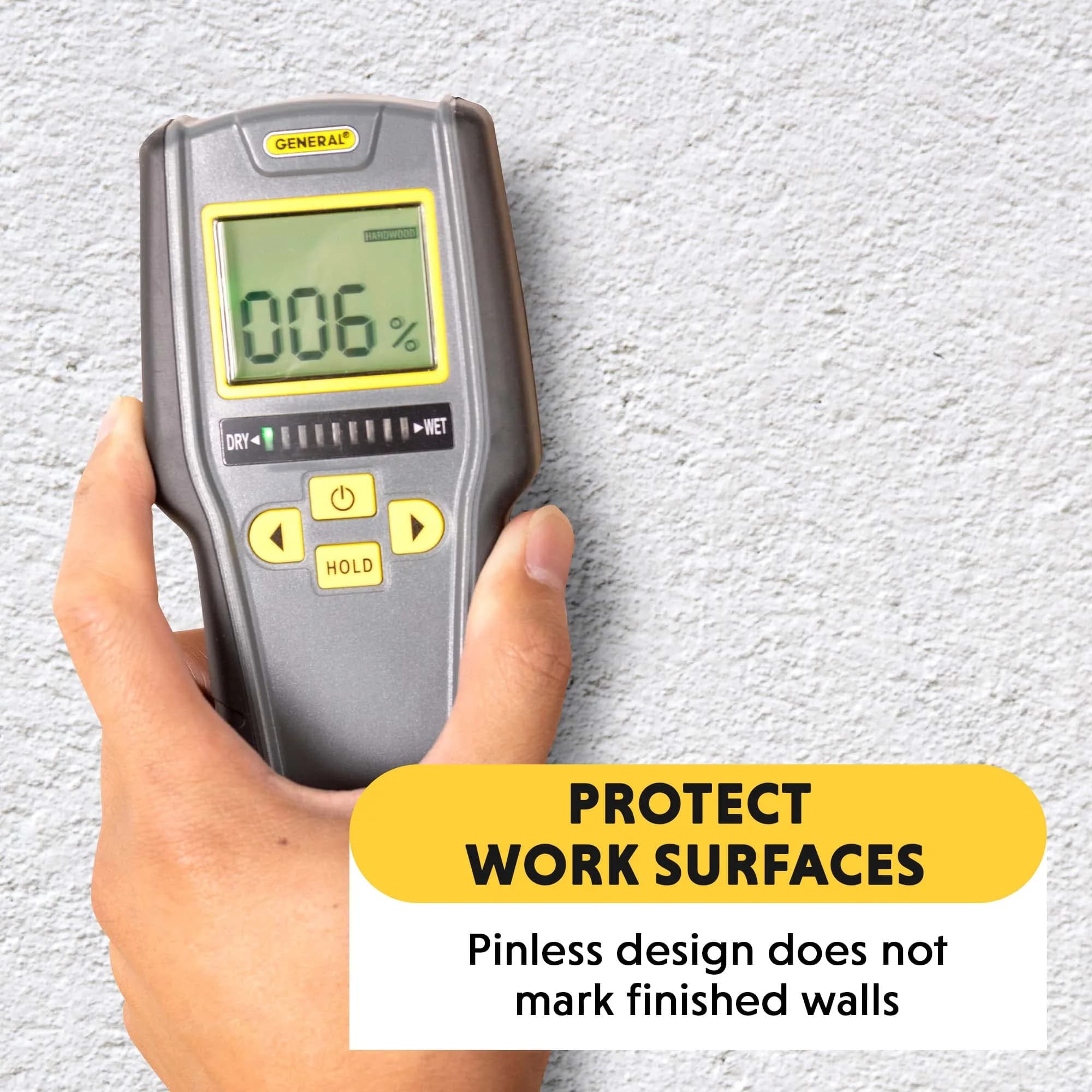 General Tools MMD7NP Pinless Digital Moisture Meter | Measures up to 19mm Deep - view 2