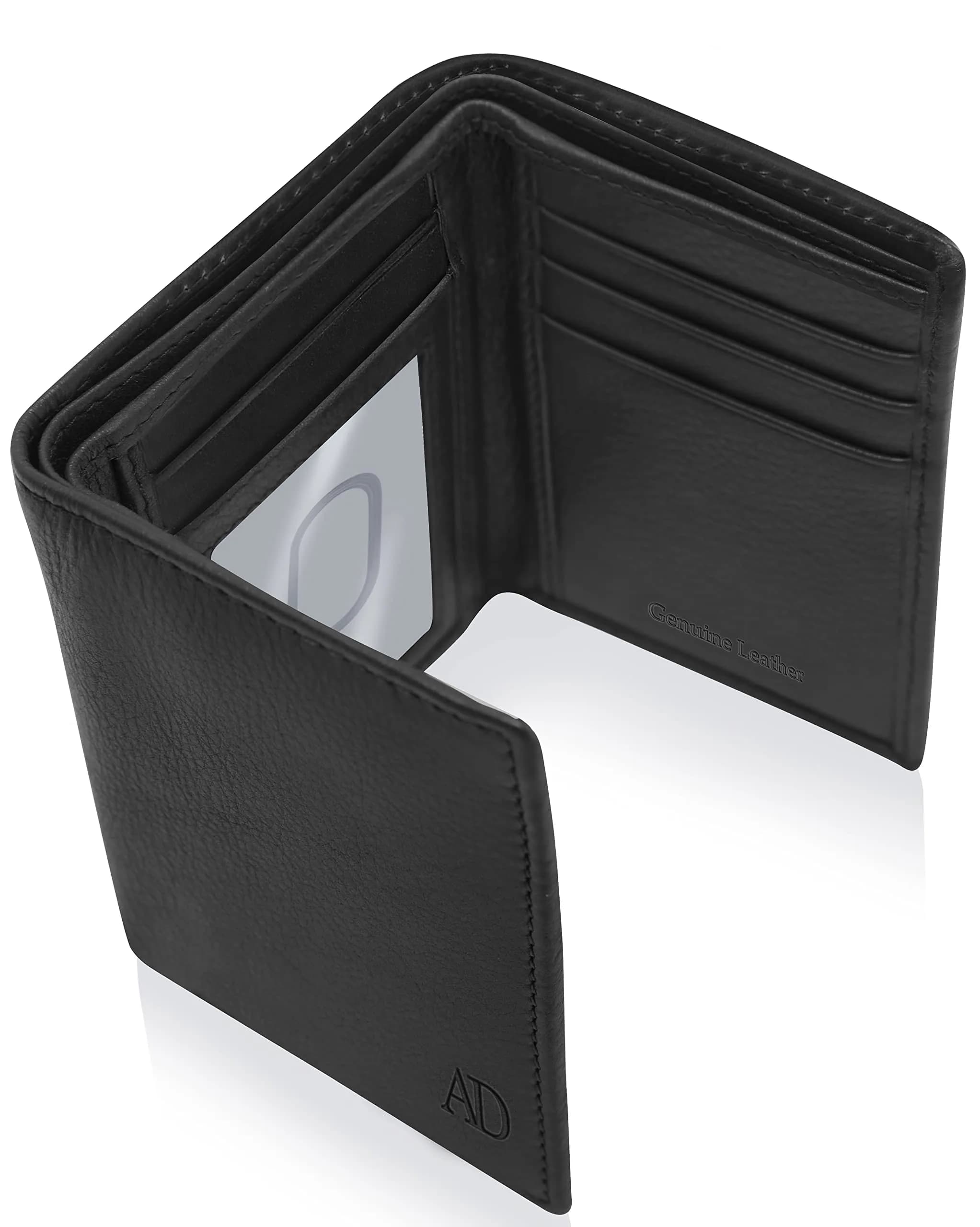 Access Denied Genuine Leather Wallets For Men - Trifold RFID Blocking Black | Classic & Secure (70-120 chars)