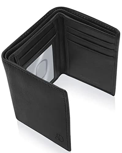 Access Denied Genuine Leather Wallets For Men - Trifold RFID Blocking Black | Classic & Secure (70-120 chars) thumbnail 1