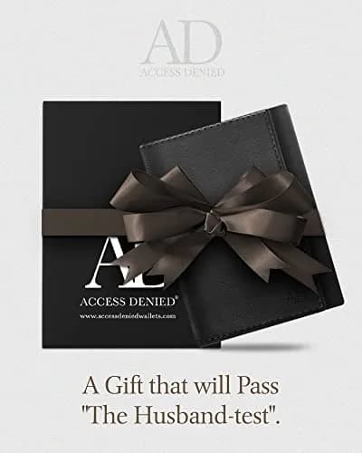 Access Denied Genuine Leather Wallets For Men - Trifold RFID Blocking Black | Classic & Secure (70-120 chars) thumbnail 4