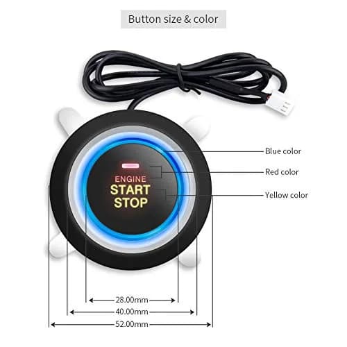 EASYGUARD EC004 Push Button Start Kit with RFID Keyless Go for DC12V Petrol Cars | Upgrade from Key Ignition thumbnail 2