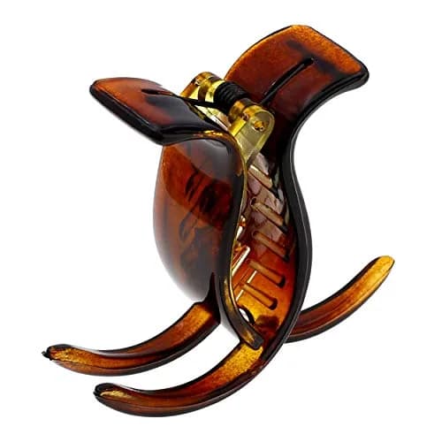 Camila Paris NV06 French Hair Clip 2 inch Brown | Strong Hold No Slip Grip thumbnail 1