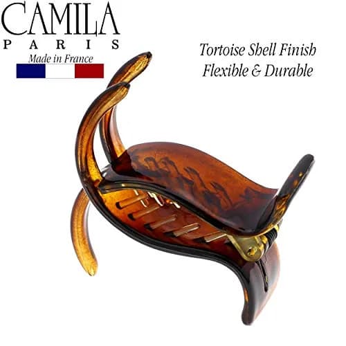Camila Paris NV06 French Hair Clip 2 inch Brown | Strong Hold No Slip Grip thumbnail 2