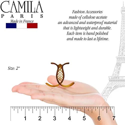 Camila Paris NV05 French Hair Clip for Women, Coffee 2 inch | Strong Hold No Slip Grip thumbnail 3