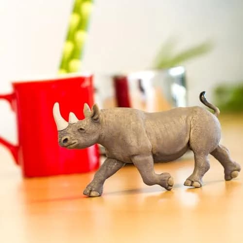 Safari Ltd. Black Rhino Toy - 5.75 Inch Realistic Wildlife Figure for Kids | Hand Painted, BPA Free thumbnail 5