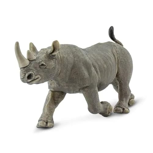 Safari Ltd. Black Rhino Toy - 5.75 Inch Realistic Wildlife Figure for Kids | Hand Painted, BPA Free thumbnail 2