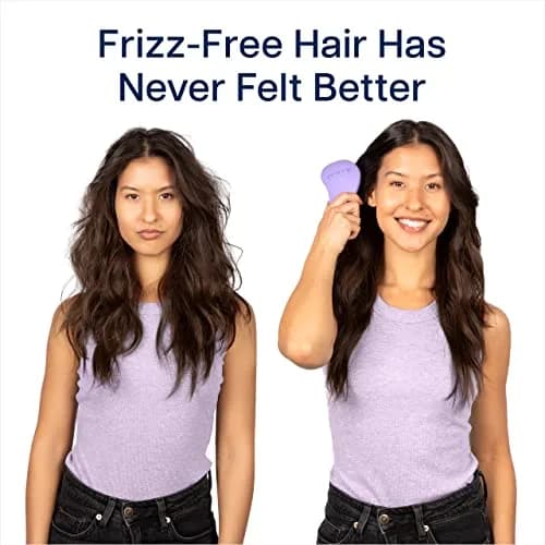 Crave Naturals Glide Thru Hair Brush - Detangler Brush for Curly, Straight, Wet or Dry Hair - Gentle Detangling Brushes for Adults, Kids, Toddlers - Hair Accessories for Women, 19cm (7.5") x 7.6cm (3") - Purple thumbnail 7