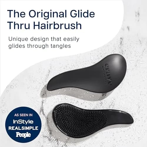 Crave Naturals Glide Thru Detangling Brush Black | Gentle Bristles for Wet & Dry Hair thumbnail 2