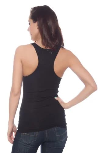 Zenana Women's Basic Ribbed Tank Top Small Black & H Beige | Slim Fit, Cotton-Spandex Blend thumbnail 4