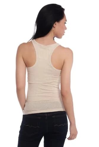 Zenana Women's Basic Ribbed Tank Top Small Black & H Beige | Slim Fit, Cotton-Spandex Blend thumbnail 7