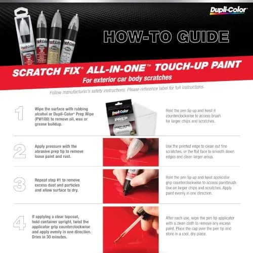 Dupli-Color Scratch Fix All-in-1, Gloss, Cardinal Red | Exact-Match Automotive Touch-Up Paint (0.5 fl oz) thumbnail 3