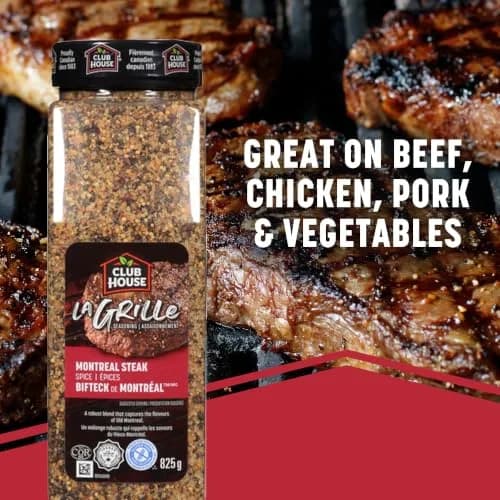 Club House La Grille Montreal Steak Spice, 825g | Authentic Canadian Meat Seasoning for Grilling thumbnail 8