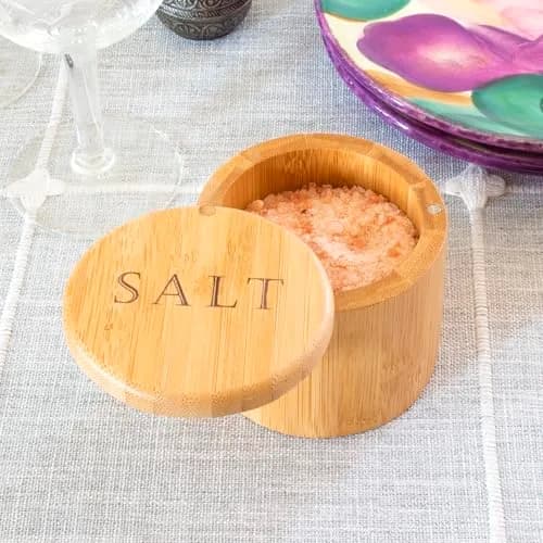 Totally Bamboo Salt Cellar with Swivel Lid & Magnetic Closure, 6 oz (177 ml) | Countertop Spice Container for Kitchen thumbnail 7