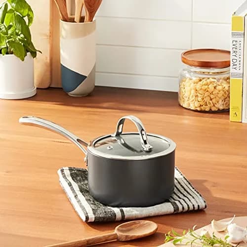 Cooks Standard 2-Quart Hard Anodized Nonstick Saucepan with Glass Lid | Durable, Even Heat, Easy Clean (70-120 chars) thumbnail 2