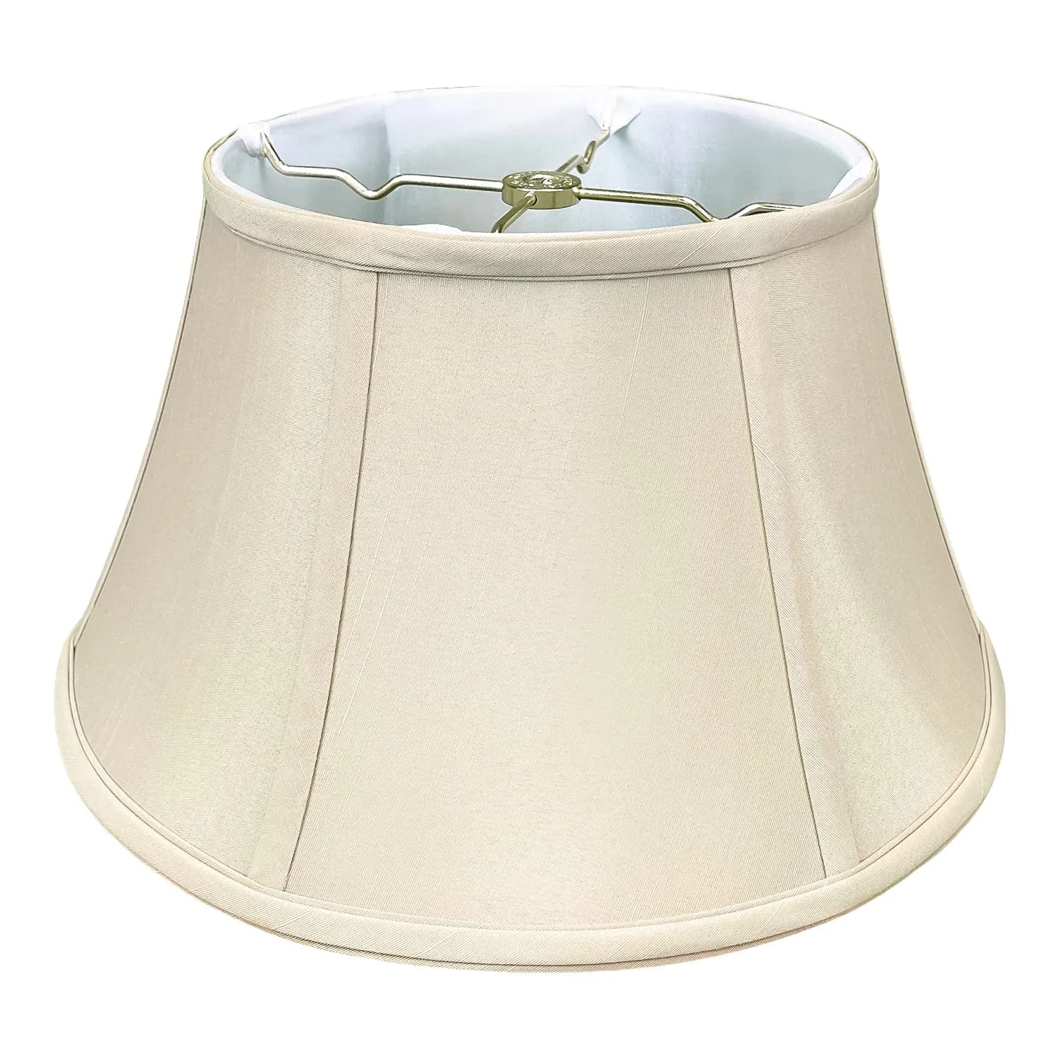 Royal Designs BS-711-17BG Shallow Drum Bell Billiotte Lamp Shade, 11 x 17 x 10, Beige | Classic silk-type fabric, handcrafted quality