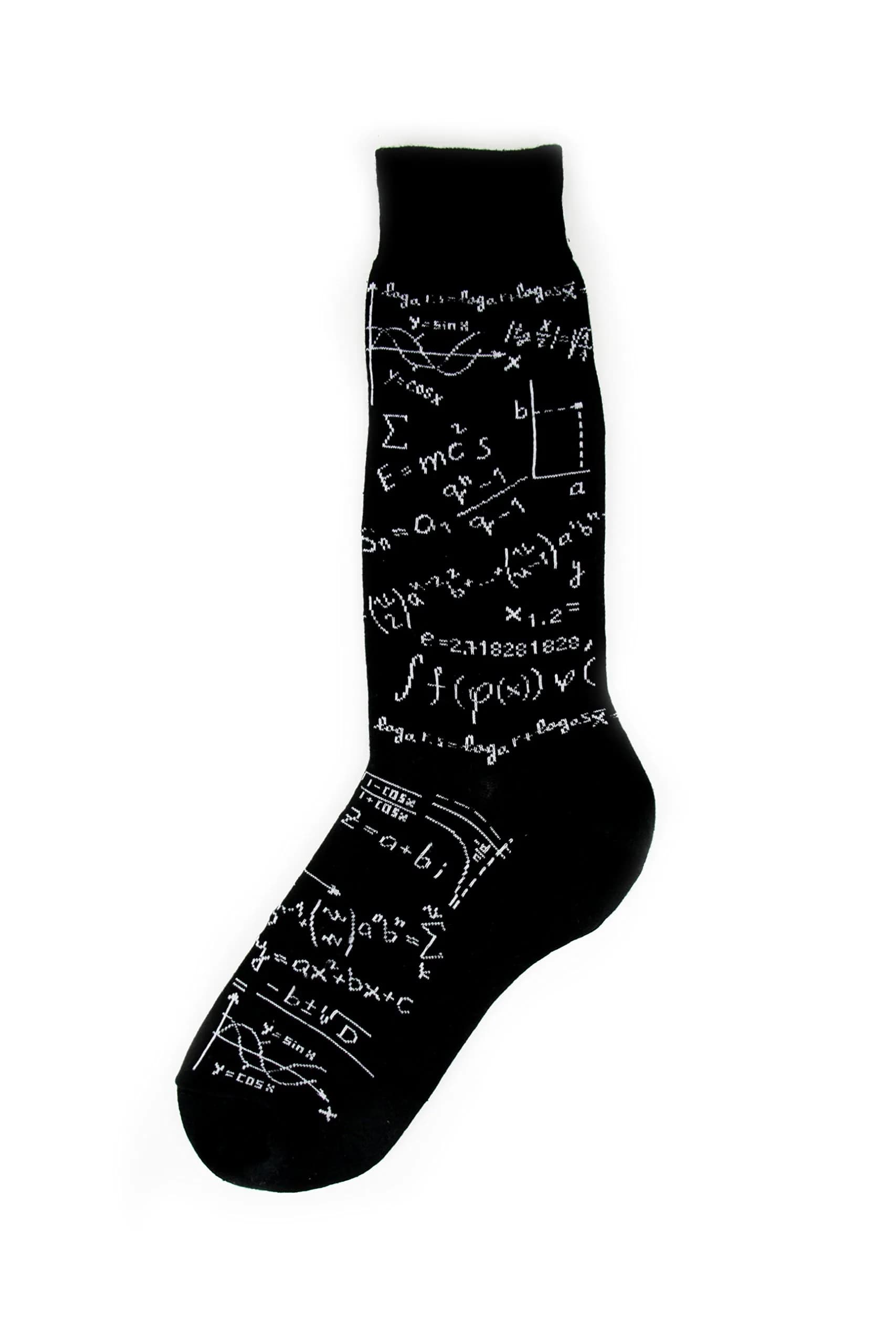Foot Traffic Men's Education-Themed Socks, Math Genius (Size 7-12) | Fun, Comfortable & Unique