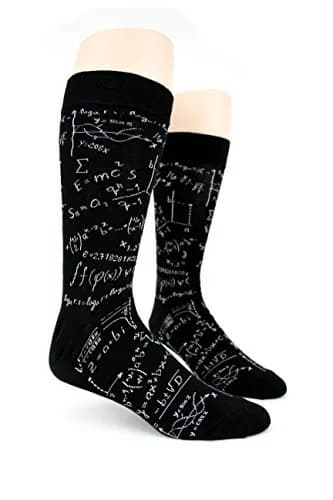 Foot Traffic Men's Education-Themed Socks, Math Genius (Size 7-12) | Fun, Comfortable & Unique thumbnail 2
