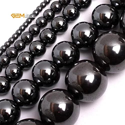 GEM-INSIDE Natural Black Hematite Gemstone Beads 14mm Round for Jewelry Making | Authentic USA Import thumbnail 4