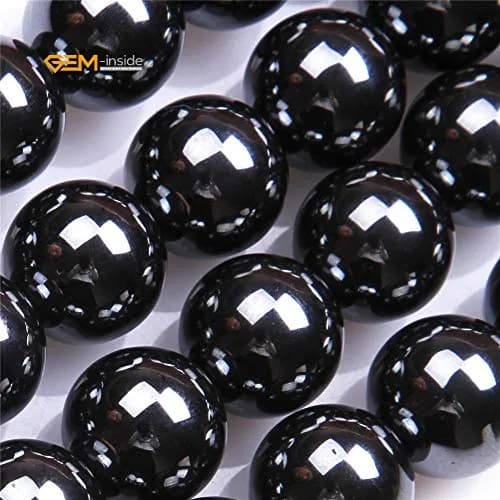 GEM-INSIDE Natural Black Hematite Gemstone Beads 14mm Round for Jewelry Making | Authentic USA Import thumbnail 2