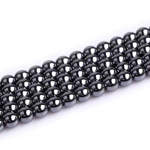 GEM-INSIDE Natural Black Hematite Gemstone Beads 6mm Round for Jewelry Making | Authentic USA Import thumbnail 2