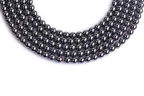 GEM-INSIDE Natural Black Hematite Gemstone Beads 6mm Round for Jewelry Making | Authentic USA Import thumbnail 3