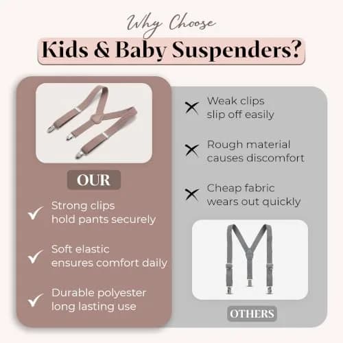 HOLD'EM Suspenders for Kids - 1 Inch Suspender Perfect for Tuxedo- Lemon Yellow (22") | Durable Elastic & Leather thumbnail 7