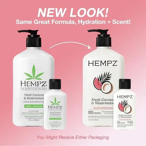 Hempz Fresh Coconut & Watermelon Daily Moisturizing Cream 500ml (17 Fl Oz) | Hydrating Body Lotion with Shea Butter thumbnail 2