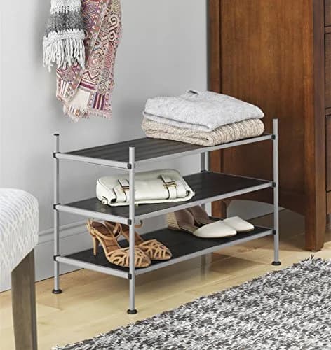 Whitmor 3 Tier Closet Storage Shelves | Shoe Rack & Home Organizer for Small Spaces thumbnail 2