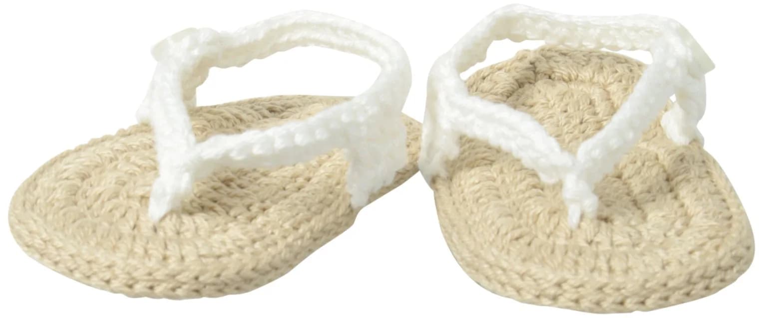 Jefferies Socks unisex baby Newborn My First Flip Flops | Hand crocheted cotton infant socks