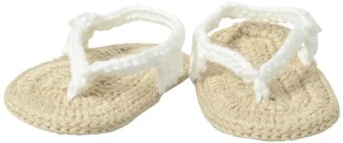 Jefferies Socks unisex baby Newborn My First Flip Flops | Hand crocheted cotton infant socks thumbnail 1