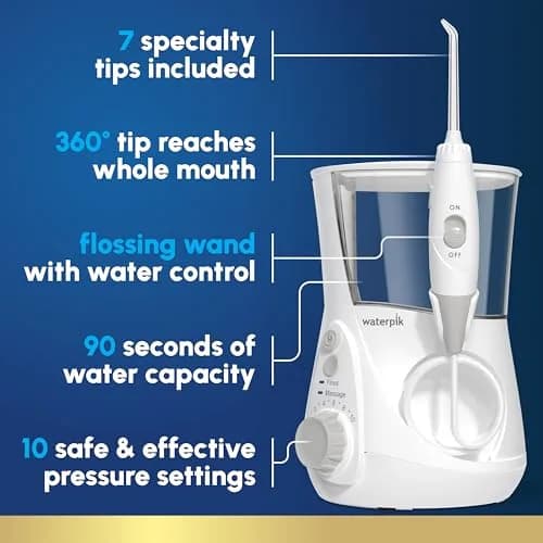 Waterpik Aquarius Countertop Water Flosser WP-660 650ml (22 Fl Oz) | Dentist Recommended ADA Accepted thumbnail 2