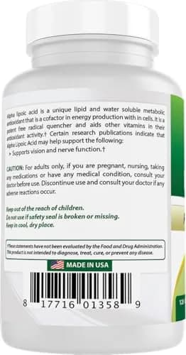 Best Naturals Alpha Lipoic Acid 300 mg 120 Capsules | Antioxidant Support for Adults thumbnail 6