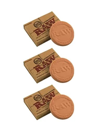 RAW Hydrostone Terracotta Humidifying Stone (3 Pack) | Reusable, Natural Clay for Tobacco & Herbs thumbnail 1