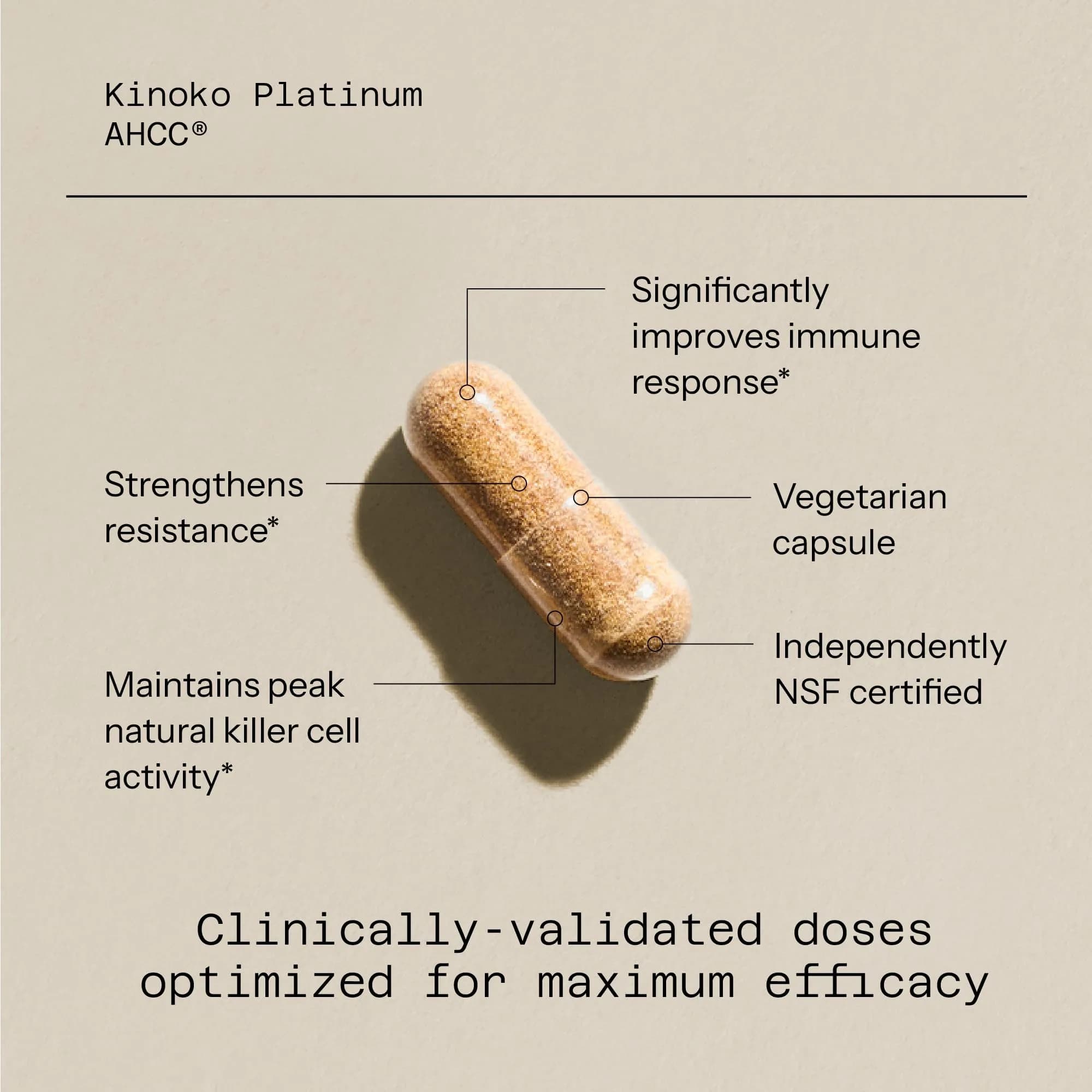 Quality of Life Premium Kinoko Platinum AHCC Herbal Supplement 60 Veggie Capsules | Immune Support with Alpha-Glucans - view 4