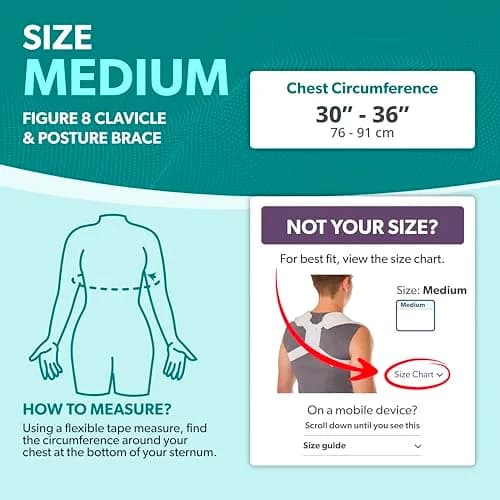 BraceAbility Clavicle Support Brace - Figure 8 Upper Back Posture Corrector for Women & Men, Shoulder Straightener, Kyphosis Relief, Sling for Injuries & Fractures thumbnail 2