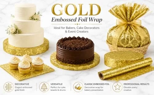 Oasis Supply Florist Foil Roll, Gold | Embossed Design, 20" x 50' | Wrap for Cake & Floral thumbnail 7