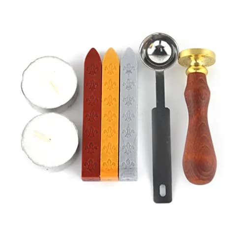 SAMYO Wax Seal Stamp Kit Letter B | Retro Creative Sealing Wax Stamp Set Brass Handle thumbnail 3
