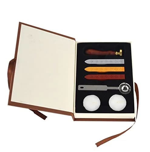 SAMYO Wax Seal Stamp Kit 1" x 3.6" | Vintage Initial Letter F | Creative Gift Set thumbnail 2