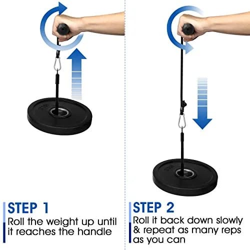 Yes4All Wrist and Forearm Blaster with Standard Weight Plate Compatibility | 0.68 kg (1.5 lb) Black thumbnail 6