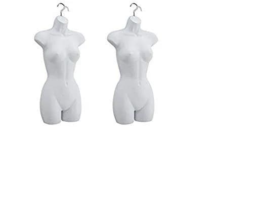 only mannequins Female Dress Form White (67W) | High-Quality Display Mannequin for Clothing (70-120 chars) thumbnail 1