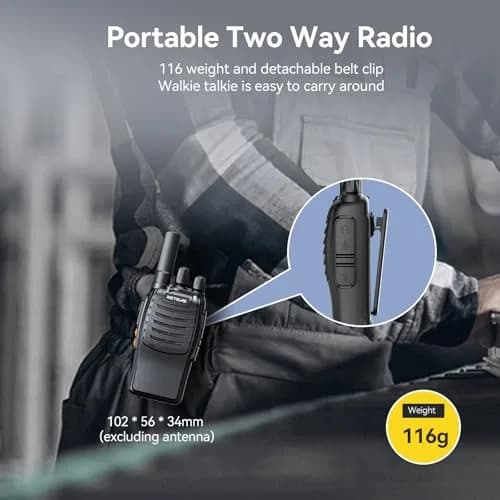 Retevis H-777 Walkie Talkies with Mic for Adults | Long Range 2 Way Radios, 16 Channels, Emergency Alarm, VOX Hands-Free, 10 Pack thumbnail 6