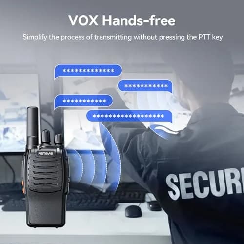 Retevis H-777 Walkie Talkies with Mic for Adults | Long Range 2 Way Radios, 16 Channels, Emergency Alarm, VOX Hands-Free, 10 Pack thumbnail 9
