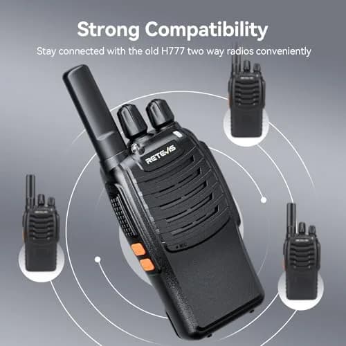 Retevis H-777 Walkie Talkies with Mic for Adults | Long Range 2 Way Radios, 16 Channels, Emergency Alarm, VOX Hands-Free, 10 Pack thumbnail 3