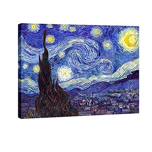 Wieco Art Classic Abstract Giclee Canvas Prints Wall Art for Living Room Home Office Decor Large Starry Night by Van Gogh Famous Artwork Modern Landscape thumbnail 1