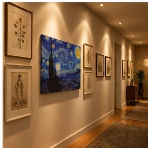 Wieco Art Classic Abstract Giclee Canvas Prints Wall Art for Living Room Home Office Decor Large Starry Night by Van Gogh Famous Artwork Modern Landscape thumbnail 4
