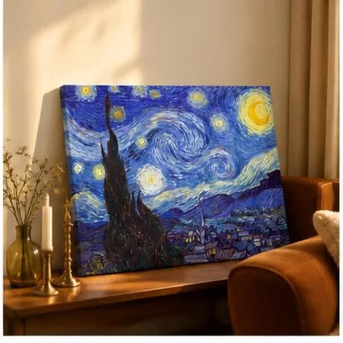 Wieco Art Classic Abstract Giclee Canvas Prints Wall Art for Living Room Home Office Decor Large Starry Night by Van Gogh Famous Artwork Modern Landscape thumbnail 5